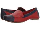 French Sole Allure (red/navy Pebble Leather) Women's Shoes