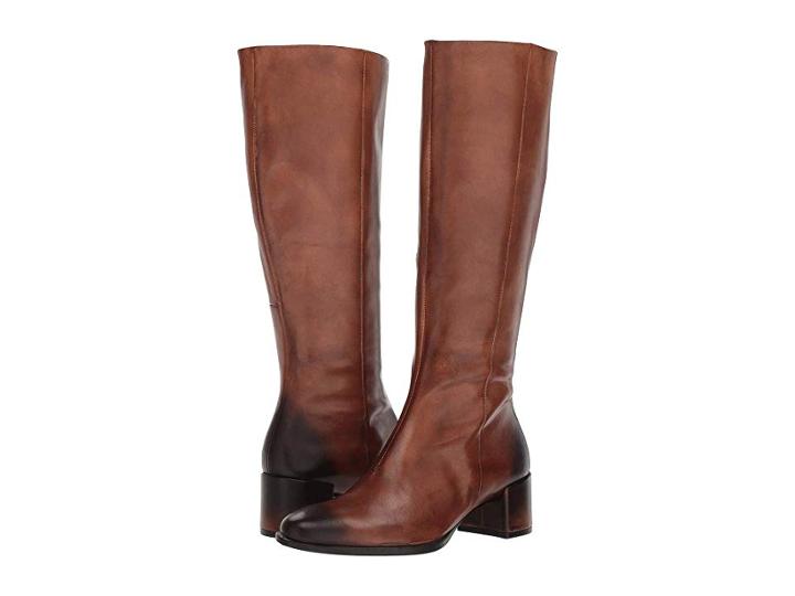 Ecco Shape 35 Block Tall Boot (amber Full Grain Leather) Women's  Boots