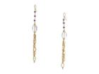 Dee Berkley Gemstone Clear Quartz Dangle Earrings (gold) Earring