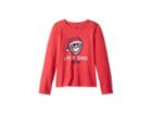 Life Is Good Kids Life Is Merry Good Crusher T-shirt Long Sleeve (little Kids/big Kids) (americana Red) Girl's T Shirt