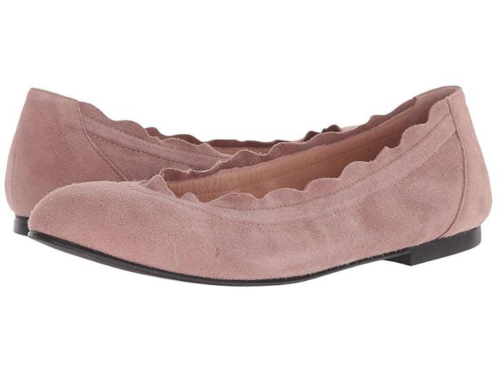 French Sole Cuff Flat (dusty Pink Suede) Women's Shoes