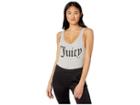 Juicy Couture Juicy Graphic Scoop Neck Bodysuit (heather Cozy) Women's Jumpsuit & Rompers One Piece