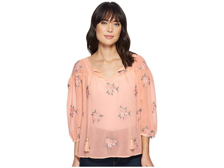 Ariat Roxanne Top (apricot Soleil) Women's Long Sleeve Pullover