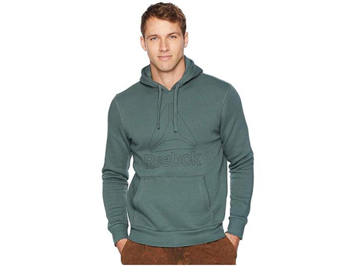 Reebok Elements Big Logo Hoodie (chalk Green) Men's Sweatshirt