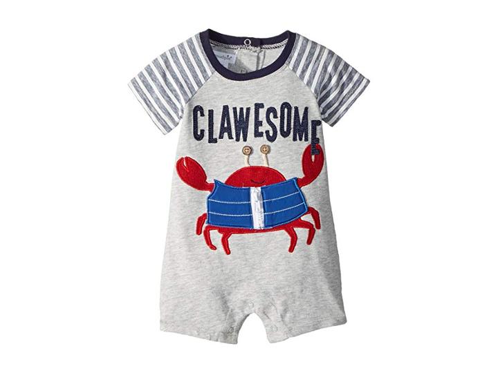 Mud Pie Clawsome Raglan One-piece (infant) (blue) Boy's Jumpsuit & Rompers One Piece