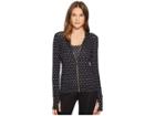 Kate Spade New York Athleisure Polka Dot Scallop Jacket (black/cream) Women's Coat