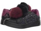 Geox Kids Dj Rock Girl 5 (little Kid/big Kid) (black/dark Raspberry) Girl's Shoes