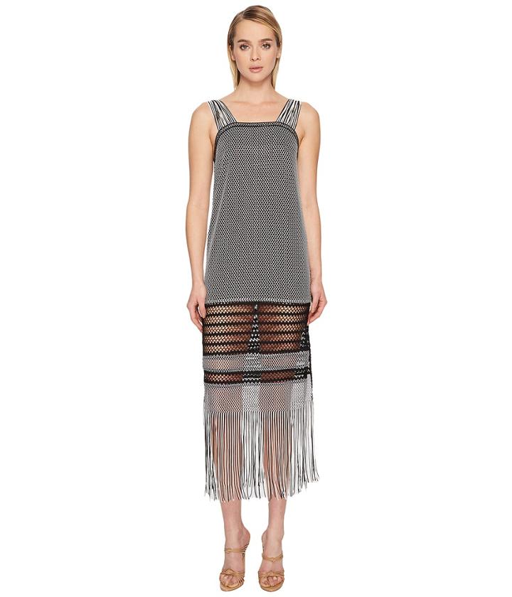 Jonathan Simkhai Knit Fringe Maxi Dress Cover-up (black) Women's Swimwear