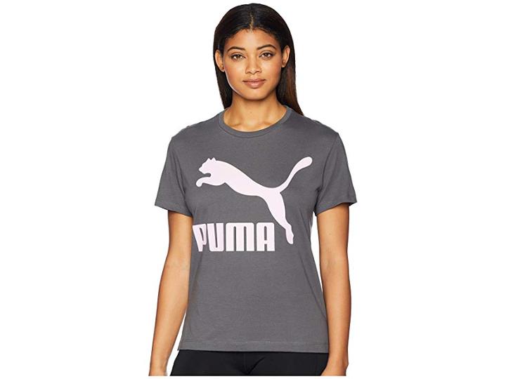 Puma Classics Logo Tee (iron Gate) Women's T Shirt
