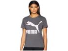 Puma Classics Logo Tee (iron Gate) Women's T Shirt