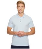 Perry Ellis Micro Print Pima Cotton Polo Shirt (kentucky Blue) Men's Clothing