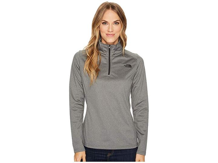 The North Face Tech Glacier 1/4 Zip (tnf Medium Grey Heather) Women's Coat