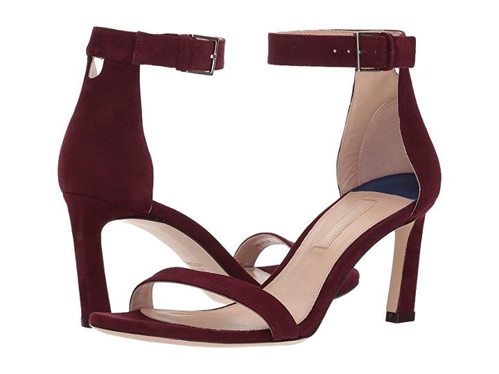 Stuart Weitzman 75 Square Nudist (cabernet Suede) Women's Shoes