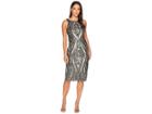 Adrianna Papell Halter Short Dress (black/champagne) Women's Dress