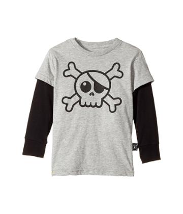 Nununu Skull T-shirt (infant/toddler/little Kids) (heather Grey) Kid's Clothing