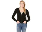 Juicy Couture Juicy Pull Jacket (jet Black Cashmere) Women's Clothing