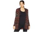 Lucky Brand Long Cardigan Sweater (red Multi) Women's Sweater