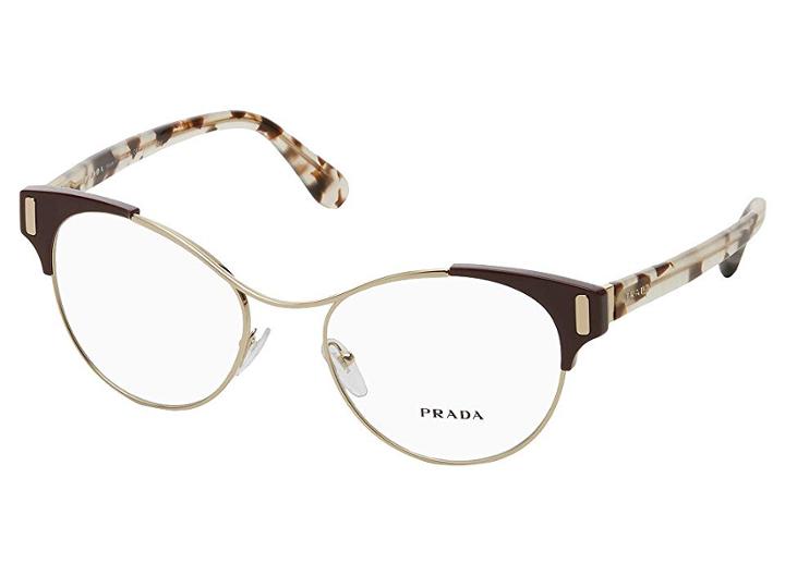 Prada 0pr 61tv (pale Gold/amaranth) Fashion Sunglasses