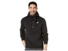Nike Sportswear 1/2 Zip Hoodie (black/black/white) Men's Sweatshirt