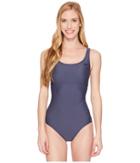 Nike Epic Racerback Spliced One-piece (thunder Blue) Women's Swimsuits One Piece