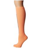 Nike High Intensity Over The Calf Training Socks (peach Cream/metallic Silver/bright Mango) Women's Knee High Socks Shoes