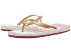 Roxy Kids Tahiti Vi (little Kid/big Kid) (white/red) Girls Shoes