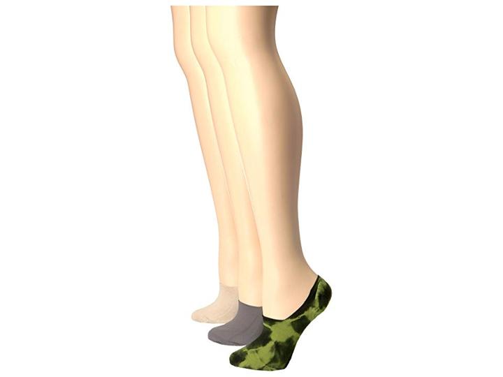 Hue Tie Dyed Hidden Liner 3-pair Pack (shadow Olive Pack) Women's No Show Socks Shoes