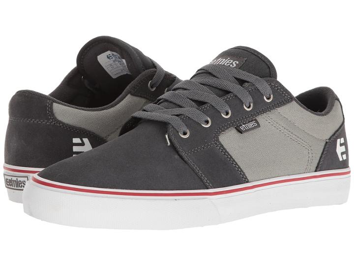 Etnies Barge Ls (dark Grey/grey/red) Men's Skate Shoes