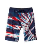 Volcom Kids Peace Stone Mod Boardshorts (big Kids) (true Blue) Boy's Swimwear