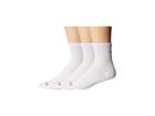Drymax Sport Cycling 1/4 Crew 3-pair Pack (white) Quarter Length Socks Shoes