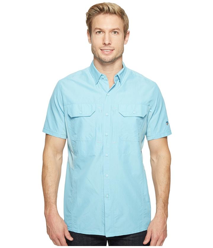 Kuhl Airspeedtm Short Sleeve Top (sky Blue) Men's Short Sleeve Button Up