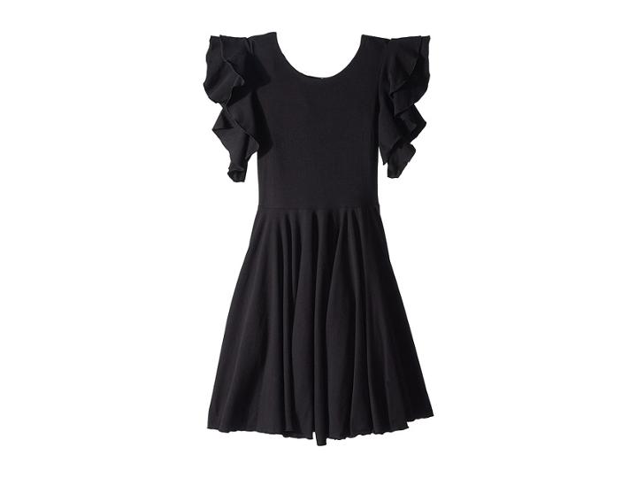 Fiveloaves Twofish Amelia Stretch Fit Flare Dress (big Kids) (black) Girl's Dress