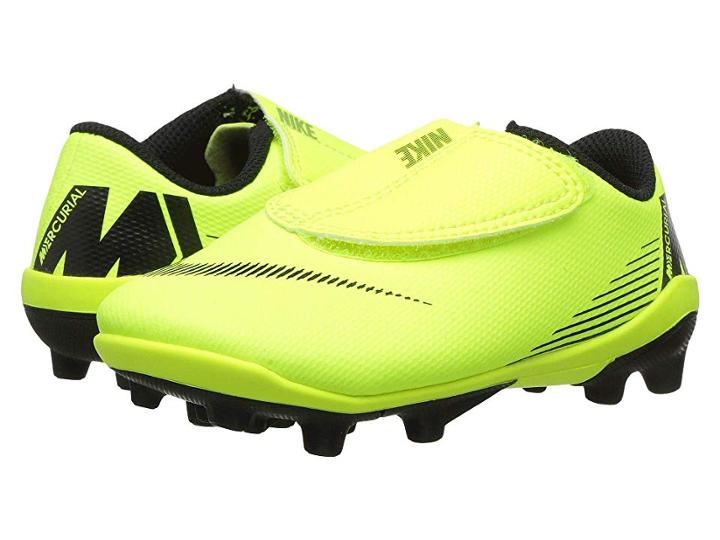 Nike Kids Vapor 12 Club Mg (toddler/little Kid) (volt/black) Kids Shoes