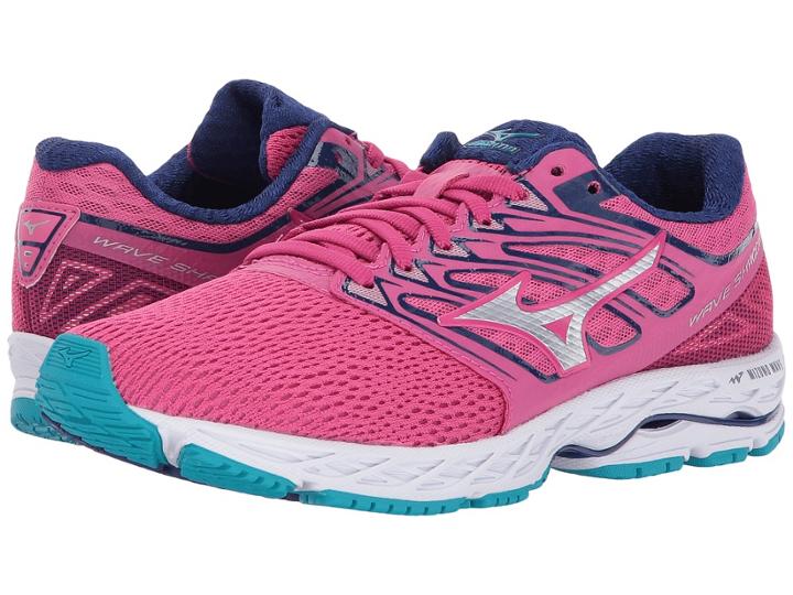 Mizuno Wave Shadow (fuchsia Purple/silver/tile Blue) Women's Running Shoes