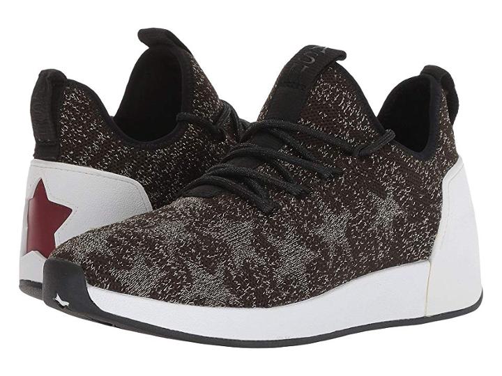 Ash Jaguar (military Knit/old Platine/black Stretch Lycra) Women's Lace Up Casual Shoes