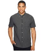 Roark Well Worn Oxford Short Sleeve (vintage Black) Men's Clothing