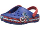 Crocs Kids Crocband Fun Lab Captain America Clog (toddler/little Kid) (blue Jean) Boys Shoes