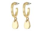 French Connection Small Hoop Drop Earrings (gold) Earring
