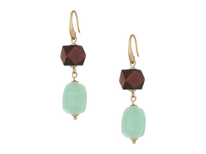 The Sak Beaded Double Drop Earrings (multi) Earring