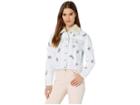 Juicy Couture Denim Wildflower Embroidered Jacket (sunbleached Wash) Women's Clothing