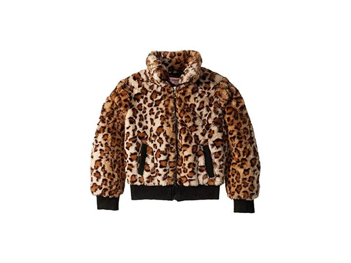 Urban Republic Kids Amanda Faux Fur Bomber Jacket (little Kids/big Kids) (jaguar Print) Girl's Jacket