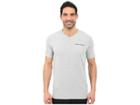 Under Armour Ua Charged Cotton(r) Microthread V-neck Short Sleeve Tee (true Gray Heather/black) Men's T Shirt
