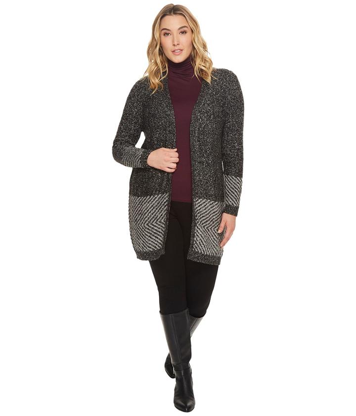 B Collection By Bobeau Plus Size Auggie Duster Cardigan (charcoal) Women's Sweater