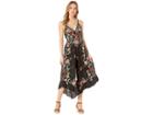 Angie Wide Leg W/ Ruffle Spaghetti Strap V-neck Jumpsuit (black) Women's Jumpsuit & Rompers One Piece