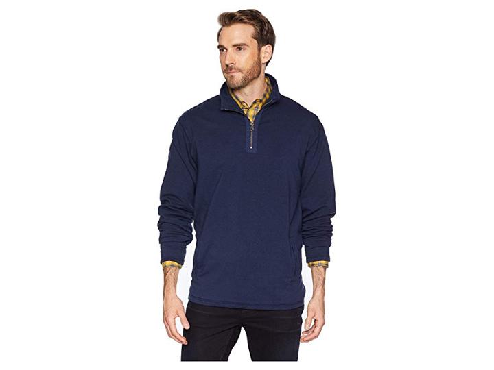 Mod-o-doc Trestles 1/4 Zip Fleece Pullover (navy) Men's Long Sleeve Pullover