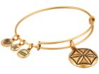 Alex And Ani Aphrodite's Flower Charm Bangle (rafaelian Gold) Bracelet