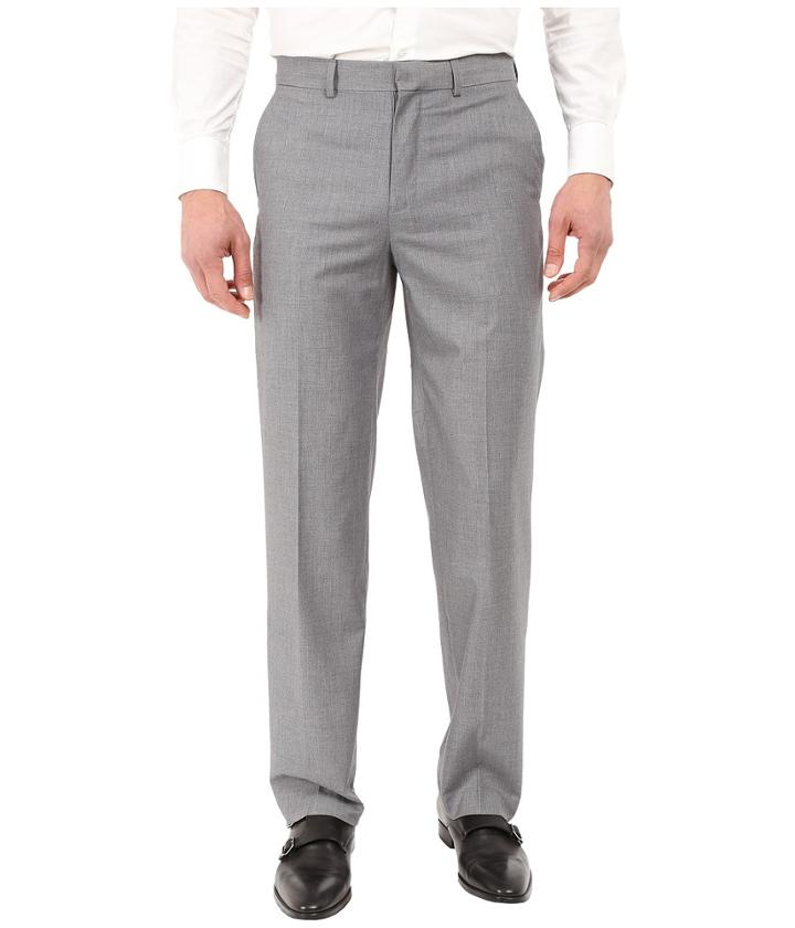 Dockers Flat Front Straight Fit Dress Pants (light Grey) Men's Casual Pants