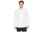 Eton Slim Fit Twill With Printed Collar/cuff Shirt (white/navy) Men's Clothing
