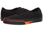 Vans Authentictm ((flame Wall) Black/black) Skate Shoes