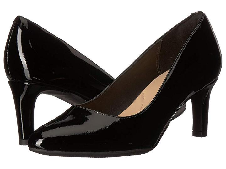 Clarks Calla Rose (black Patent Leather) High Heels